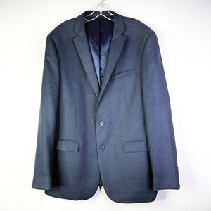 Van Heusen Flex Blazer Men 46L Navy Stretch Sport Coat Corpcore Preppy Classic